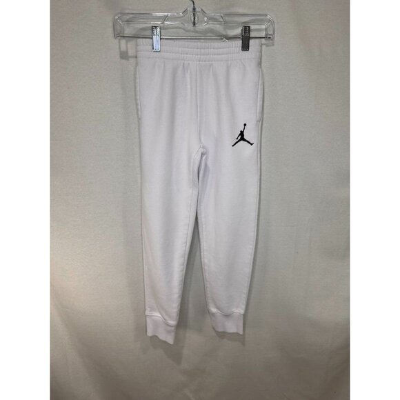 Air Jordan White Jogger Sweatpants YS - Picture 1 of 1